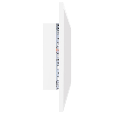 vidaXL Lustro łazienkowe z LED, białe, 90x8,5x37 cm, akryl