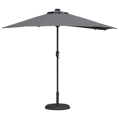 Parasolka ogrodowa Antracyt 294 x 150 x 223 cm Poliester i Stal