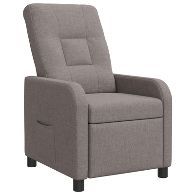 Fotel recliner Ciemnoszary tkanina
