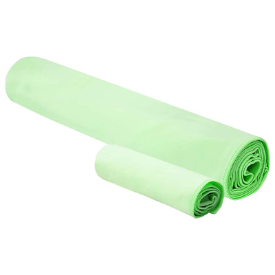 Zestaw Ręczników Sportowych 2 pcs Zielony tkanina