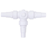 Basenowy zawór kulowy, 3-drożny, biało-czarny