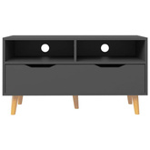 vidaXL Szafka pod TV, szara, 90x40x48,5 cm, materiał drewnopochodny