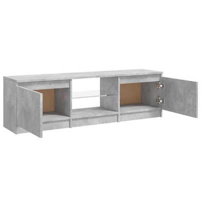 vidaXL Szafka pod TV, z oświetleniem LED, szara, 120 x 30 x 35,5 cm