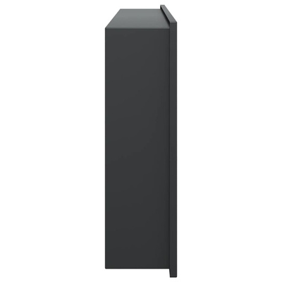 Wnęka prysznicowa, czarna matowa, 62x32x9 cm, stal nierdzewna