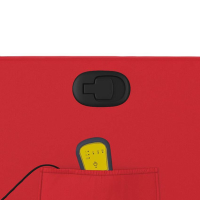 vidaXL Rozkładany fotel masujący, czerwony, sztuczna skóra