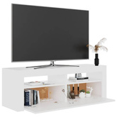 Szafka pod TV z oświetleniem LED, biała, 120x35x40 cm vidaXL