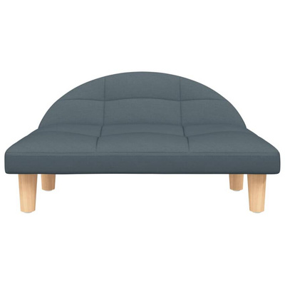 vidaXL Legowisko dla psa, ciemnoszare, 70x52x30 cm, obite tkaniną