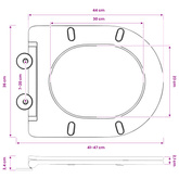 Deska toaletowa Biały 47 x 36 x 3,4 cm Duroplast