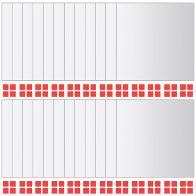 Płytki lustrzane, 48 szt., kwadratowe, szklane