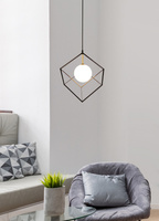 Lampa wisząca czarno-złota 20cm Weert Ledea 50101046