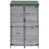 Shed ogrodowy Szary 106,5 x 56 x 176 cm Drewno Świerkowe
