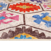 vidaXL Dywan z możliwością prania, kolorowy, 80x300 cm, antypoślizgowy