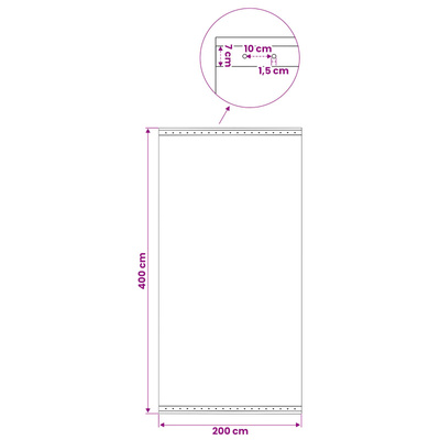 Plandeka z oczkami 2 szt. zielony 4 x 2 m 260 gsm PE