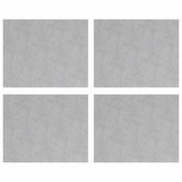 Stopień Prostokątny 4 pcs Srebrny 50 x 40 cm Aluminium