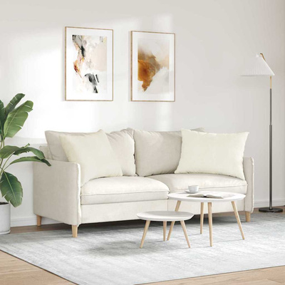 Poduszki na sofę 2 pcs Kremowy 70 x 50 cm Tkanina sztruksowa