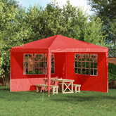 Ściana boczna namiotu na imprezy 2 pcs 300 x 195 cm czerwony