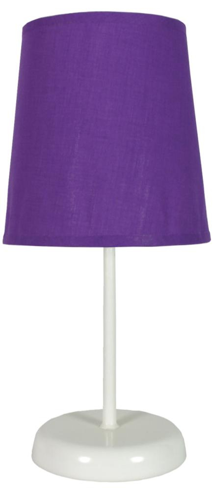 Lampka nocna Gala fioletowa klasyczna z abażurem E14 40W