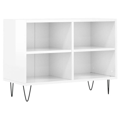 vidaXL Szafka pod TV, biała, wysoki połysk, 69,5x30x50 cm