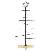 Metalowa choinka świąteczna z podstawą Czarny 89 cm