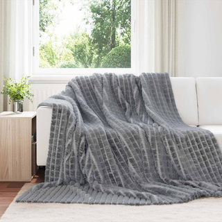 Koce narzutowe 6 pcs Ciemnoszary 270 x 240 cm Polar