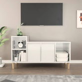 vidaXL Szafka pod TV, wysoki połysk, biała, 100x35x55 cm wariant 4