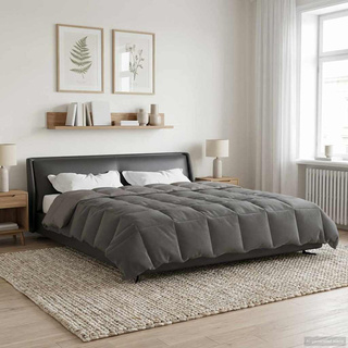 Kołdra na cały rok Jasnoszary 220 x 240 cm Mikrofibra