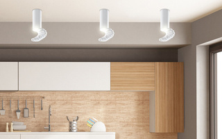Lampa tuba sufitowa 20cm biała pierściene 2282725