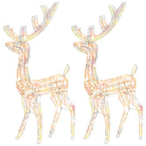 Akrylowe renifery ozdobne, 2 szt., 128 cm, kolorowe