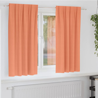 Firany blackout z kółkami 2 pcs terakota 175 x 140 cm Poliester