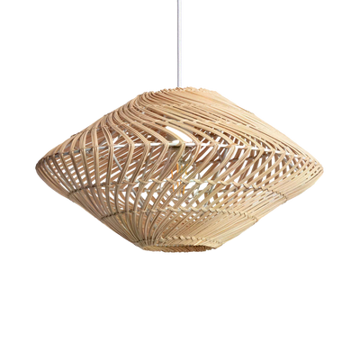 Lampa Wisząca Boho z Rattanu   Abruzzo Giorgia 50cm E27