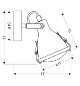 Lampa ścienna Candellux kinkiet Crodo 91-71101  E14 szary
