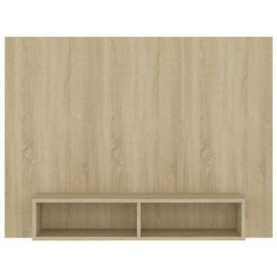 vidaXL Wisząca szafka pod TV, dąb sonoma, 120x23,5x90 cm