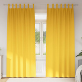 Firany blackout z kółkami 2 pcs Musztardowy Żółty 260 x 140 cm