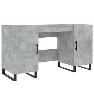 vidaXL Biurko, szarość betonu, 140x50x75 cm, materiał drewnopochodny wariant 9