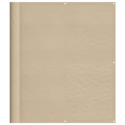 Parawan balkonowy, beżowy, 120x700 cm, 100% poliester Oxford