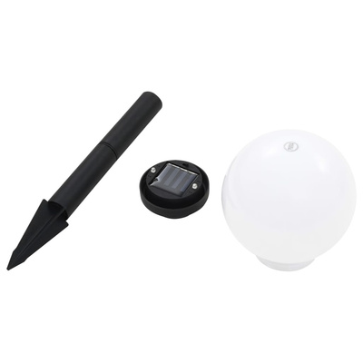 Lampy solarne do ogrodu, 6 szt., LED, kuliste, 20 cm, RGB