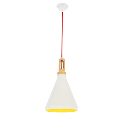 Lampa sufitowa wisząca candellux robinson 31-37695 e27 biały / wnętrze żółte