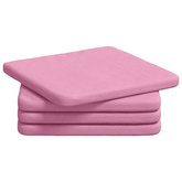 Poduszki na siedziska 4 pcs Różowy 40 x 40 x 3 cm tkanina
