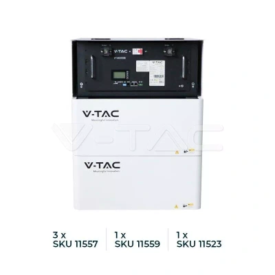 Magazyn Bank Energii V-TAC Powerbank Jednofazowy 9.6kWh RACK 48V 200Ah LiFePO4 VT-48200B 5 Lat Gwarancji