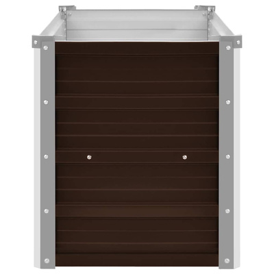 Podwyższona donica, brązowa, 100x40x45 cm, galwanizowana stal