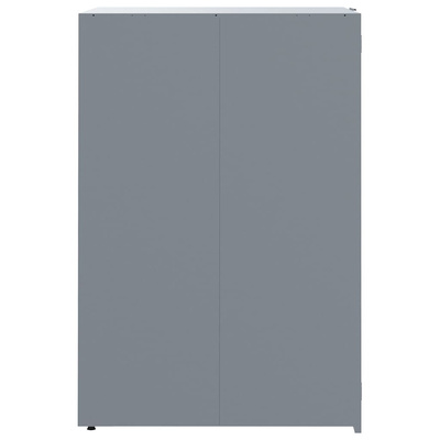 Obudowa na 3 kosze na śmieci, szara, 207x79x117 cm, stal