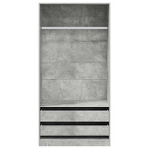 Szafa, szarość betonu, 100x50x200 cm, materiał drewnopochodny