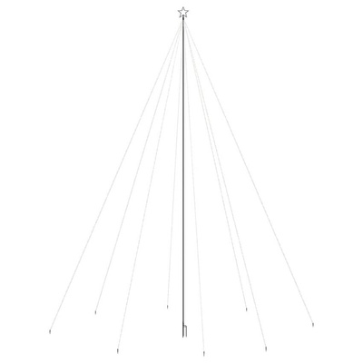 vidaXL Choinka z lampek, 1300 zimnych białych diod LED, 8 m