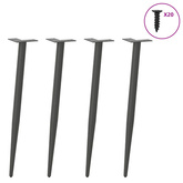 Nogi do stołu konsolowego w kształcie stożka 4 szt. Antracyt 72-73 cm Stal