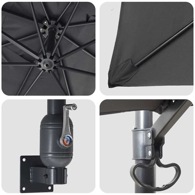 Parasolka ogrodowa Antracyt 248,5 x 247,5 x 160 cm