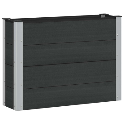 Podniesiona rabata ogrodowa Czarny 100 x 30 x 72 cm