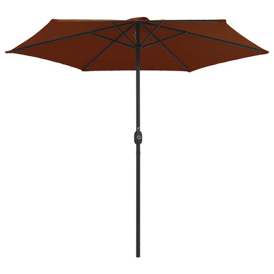 Parasol ogrodowy na aluminiowym słupku, 270x246 cm, terakota