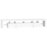 vidaXL Szafka pod TV z oświetleniem LED, biała, 230x36,5x40 cm