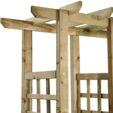 z ławką i donicami, impregnowane drewno sosnowe Pergola