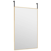 vidaXL Lustro na drzwi, złote, 50x80 cm, szkło i aluminium